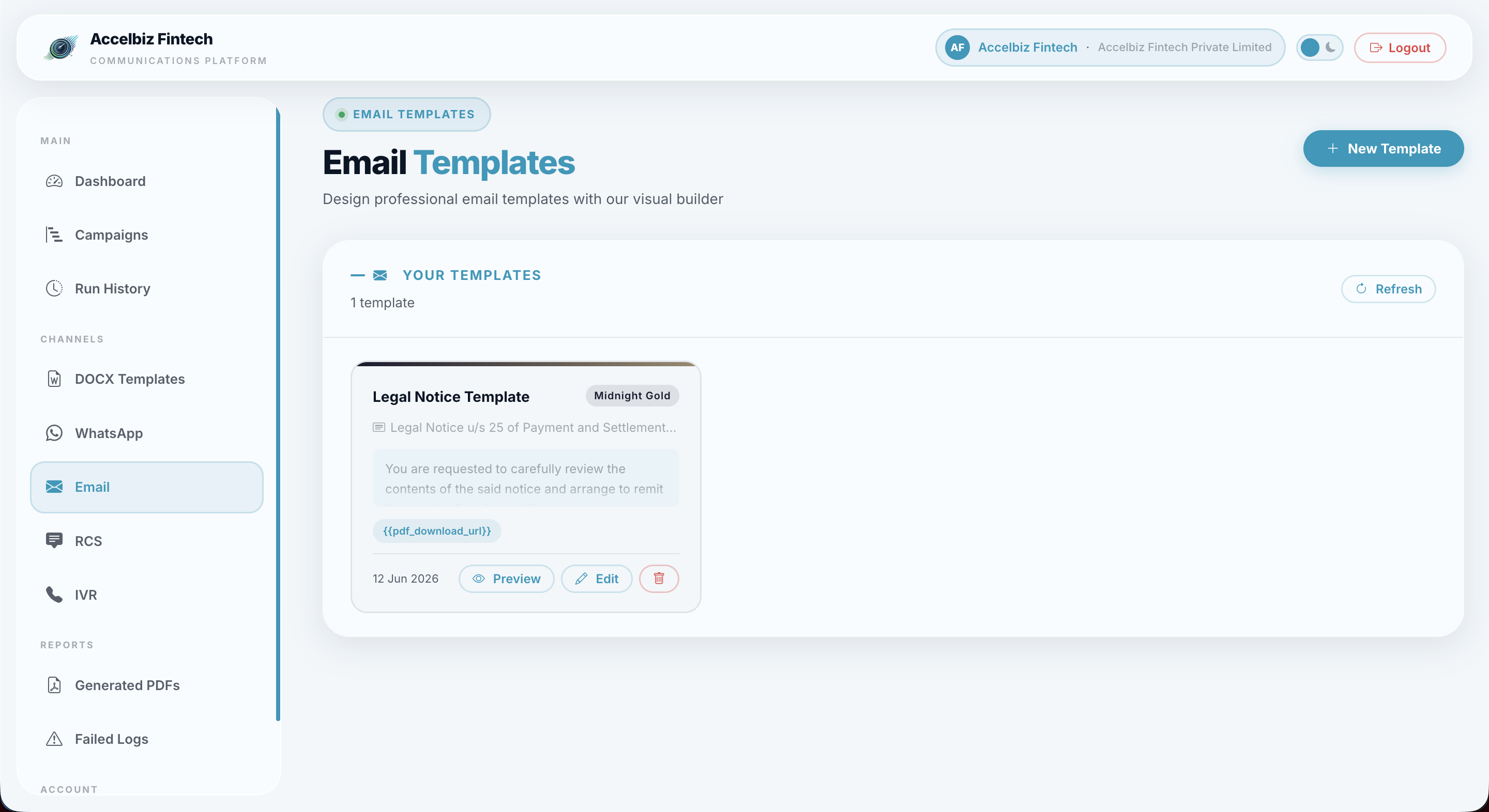 Email campaign report